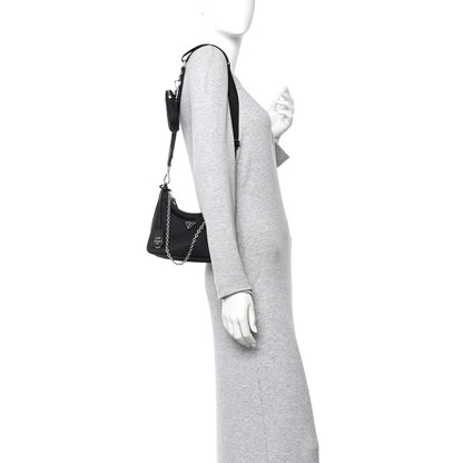 Prada Nylon Re-Edition 2005 Shoulder Bag Black 2 of 10