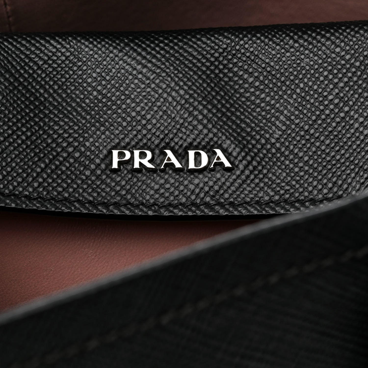 Prada Saffiano Cuir Large Double Bag Black Mughetto 17 of 17