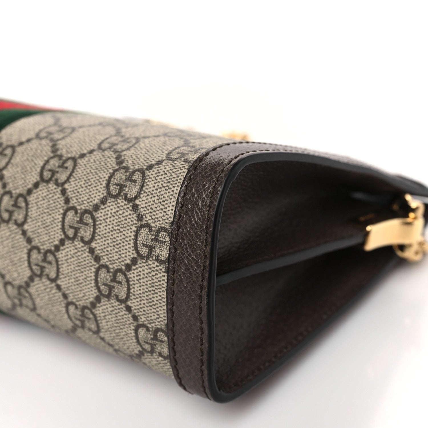 Gucci GG Supreme Monogram Web Small Ophidia Chain Shoulder Bag Brown 9 of 9
