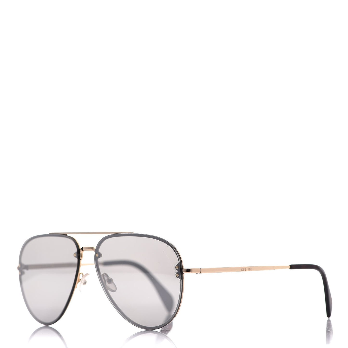 Acetate Mirror Aviator Sunglasses CL41391/S Gold Grey