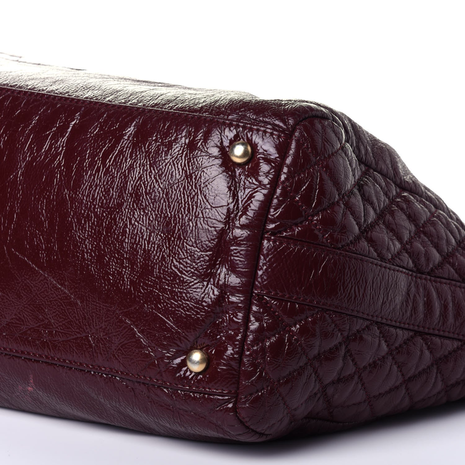 Chanel Vinyl Medium Rock and Chain Bowler Bordeaux 8 of 12