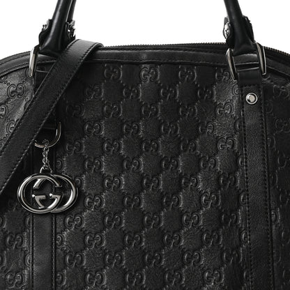 Gucci Guccissima Large GG Charm Convertible Dome Satchel Black 8 of 10