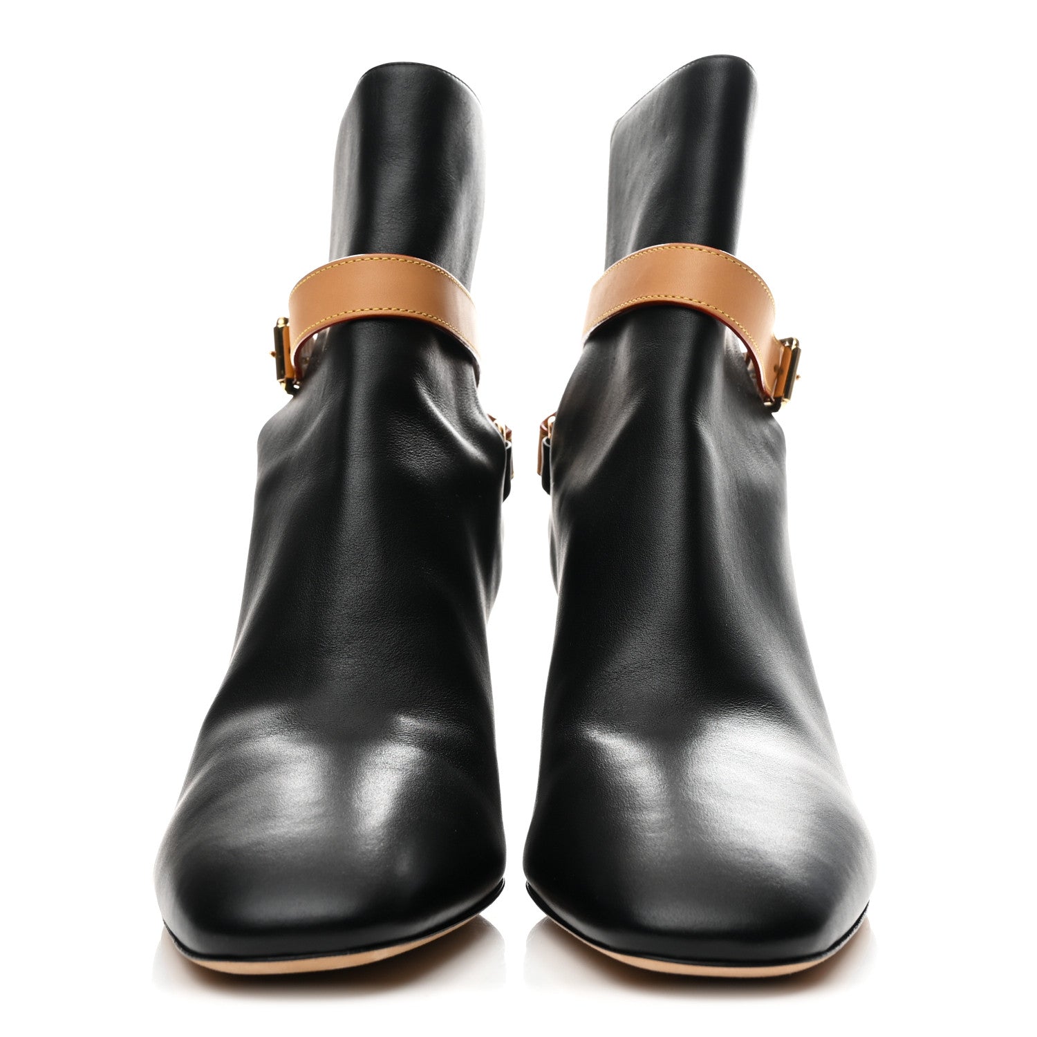 Louis Vuitton Calfskin Belted Parisienne Ankle Boots 41 Black 3 of 10