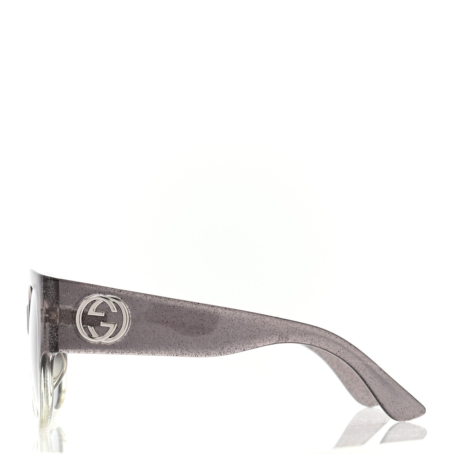 Gucci Glitter Square Optyl Sunglasses 3836/F/S Gray Silver 3 of 7