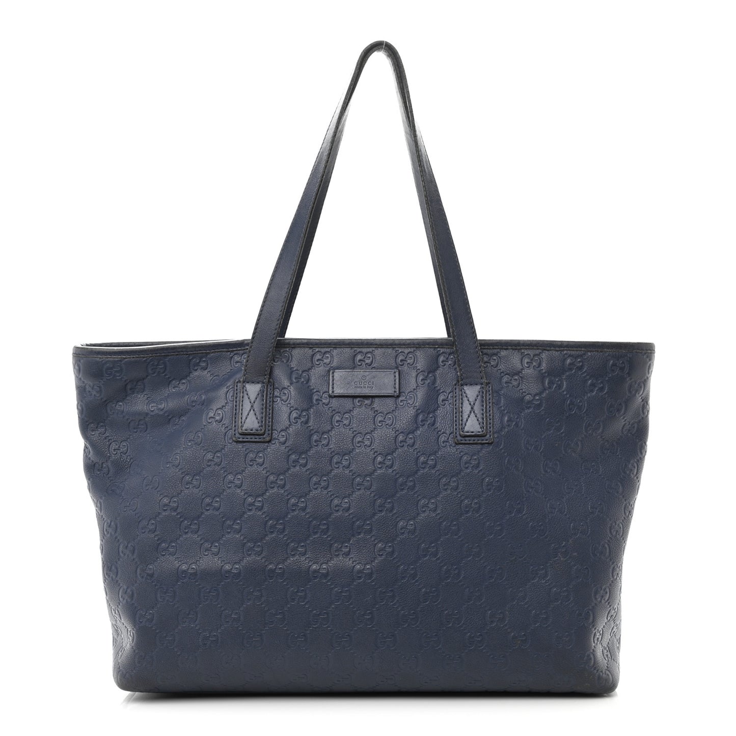 Guccissima Medium Zippered Shopping Tote Blue