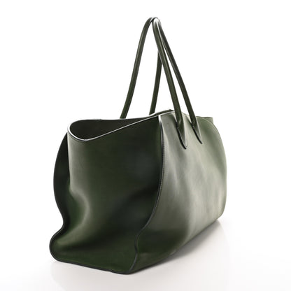 The Row Polished Saddle Calfskin Marlo Tote Bag Moss 3 of 9