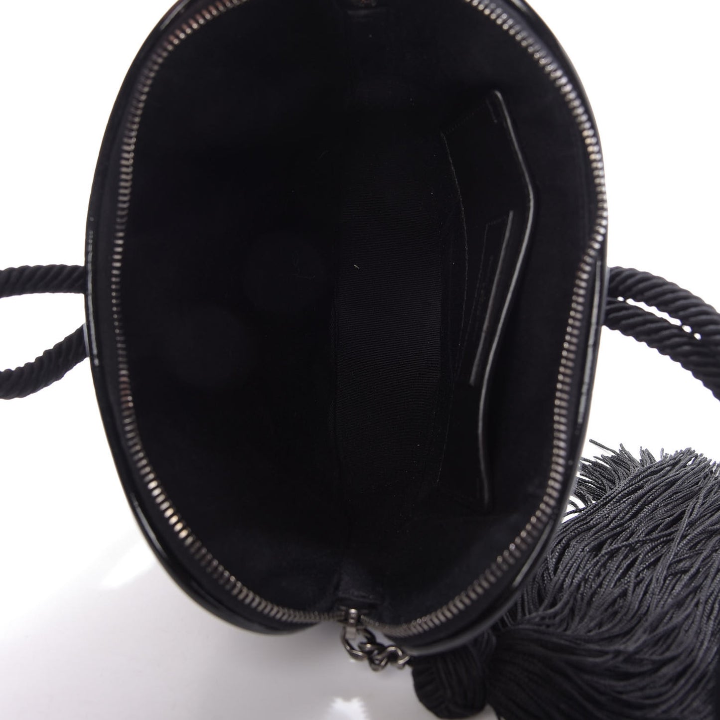 Patent Crocodile Embossed Sac Coeur Heart Shaped Clutch Black