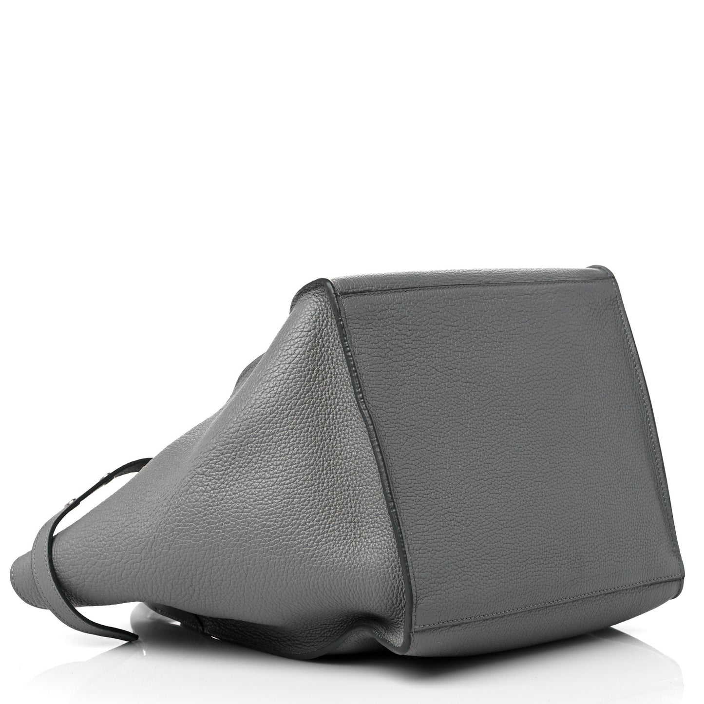 Supple Calfskin Long Strap Small Big Bag Zinc