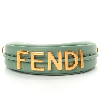 Fendi Vitello Grace New Matte Nano Fendigraphy Hobo Charm Menta 11 of 11