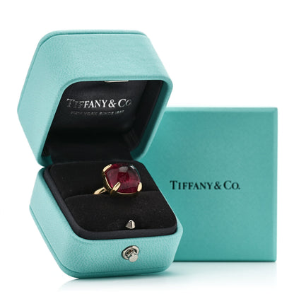 Tiffany 18K Yellow Gold Rubelitte 12mm Paloma Picasso Sugar Stacks Ring 49 5 9 of 9
