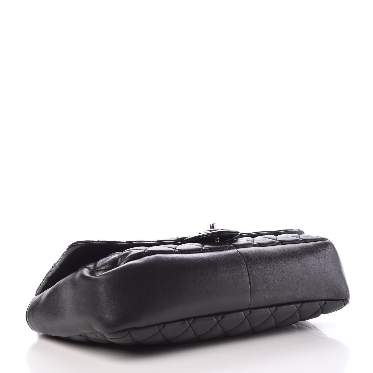 Lambskin Jumbo Coco Rain Flap Black
