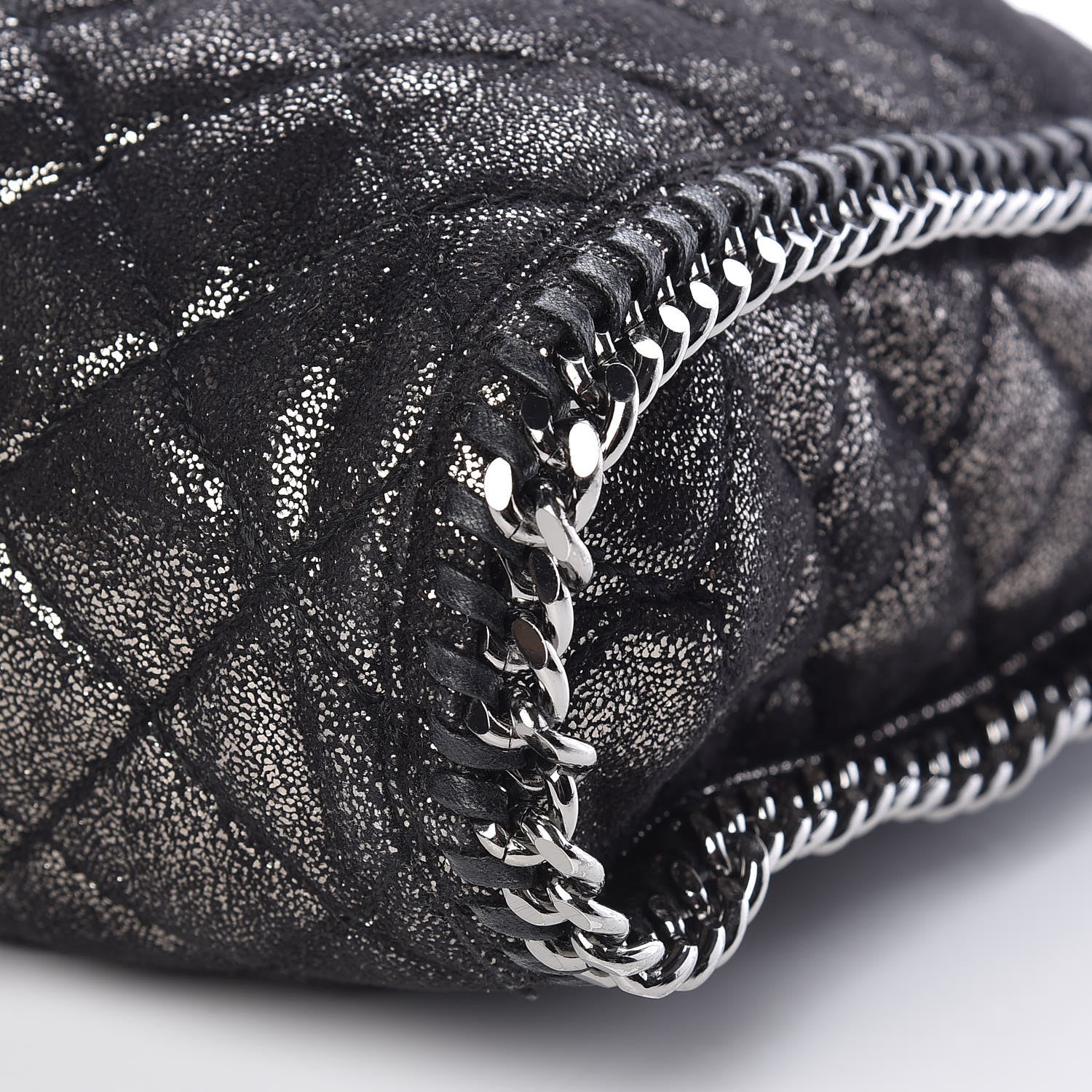 Stella McCartney Chamois Shiny Dotted Quilted Big Falabella Tote Ruthenium 12 of 12
