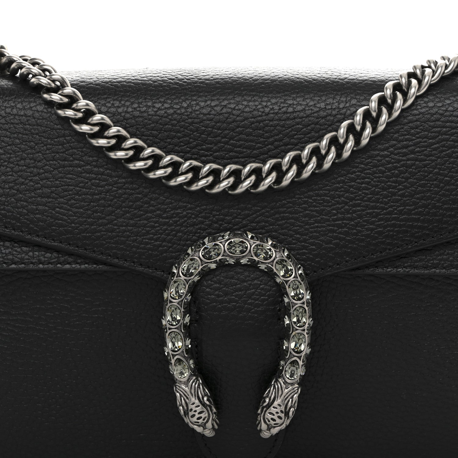 Gucci Pebbled Calfskin Small Dionysus Shoulder Bag Black 9 of 13