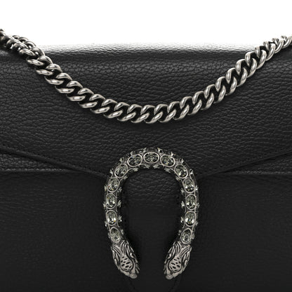 Gucci Pebbled Calfskin Small Dionysus Shoulder Bag Black 9 of 13