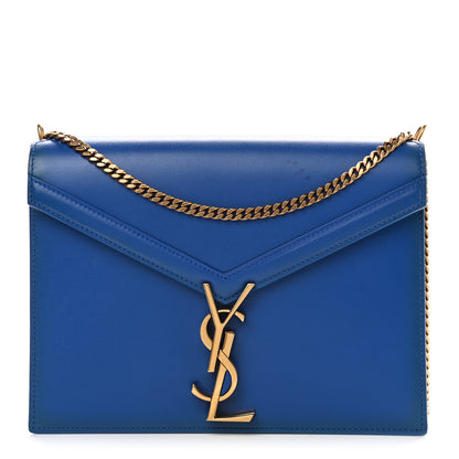 Saint Laurent Smooth Calfskin Monogram Cassandra Clasp Bag Blue Majorelle 1 of 15