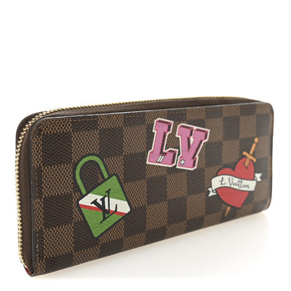 Louis Vuitton Damier Ebene Patches Clemence Wallet 3 of 11