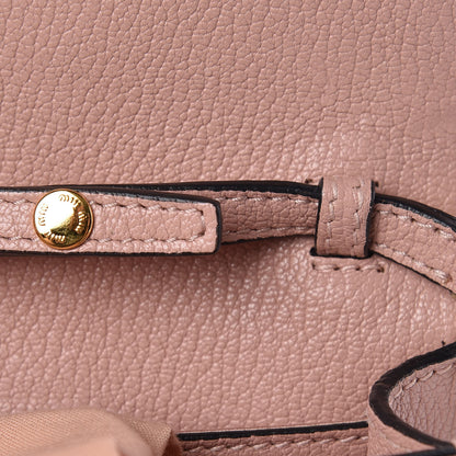 Miu Miu Goatskin Madras Soft Calfskin Crystal Pearl Embellished Shoulder Bag Orchidea 10 of 14