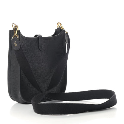 Hermes Taurillon Clemence Evelyne TPM Black 2 of 4