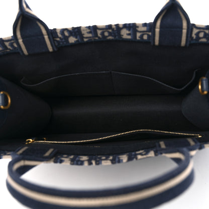 Christian Dior Oblique Calfskin Medium Book Tote With Strap Blue Multicolor 5 of 10