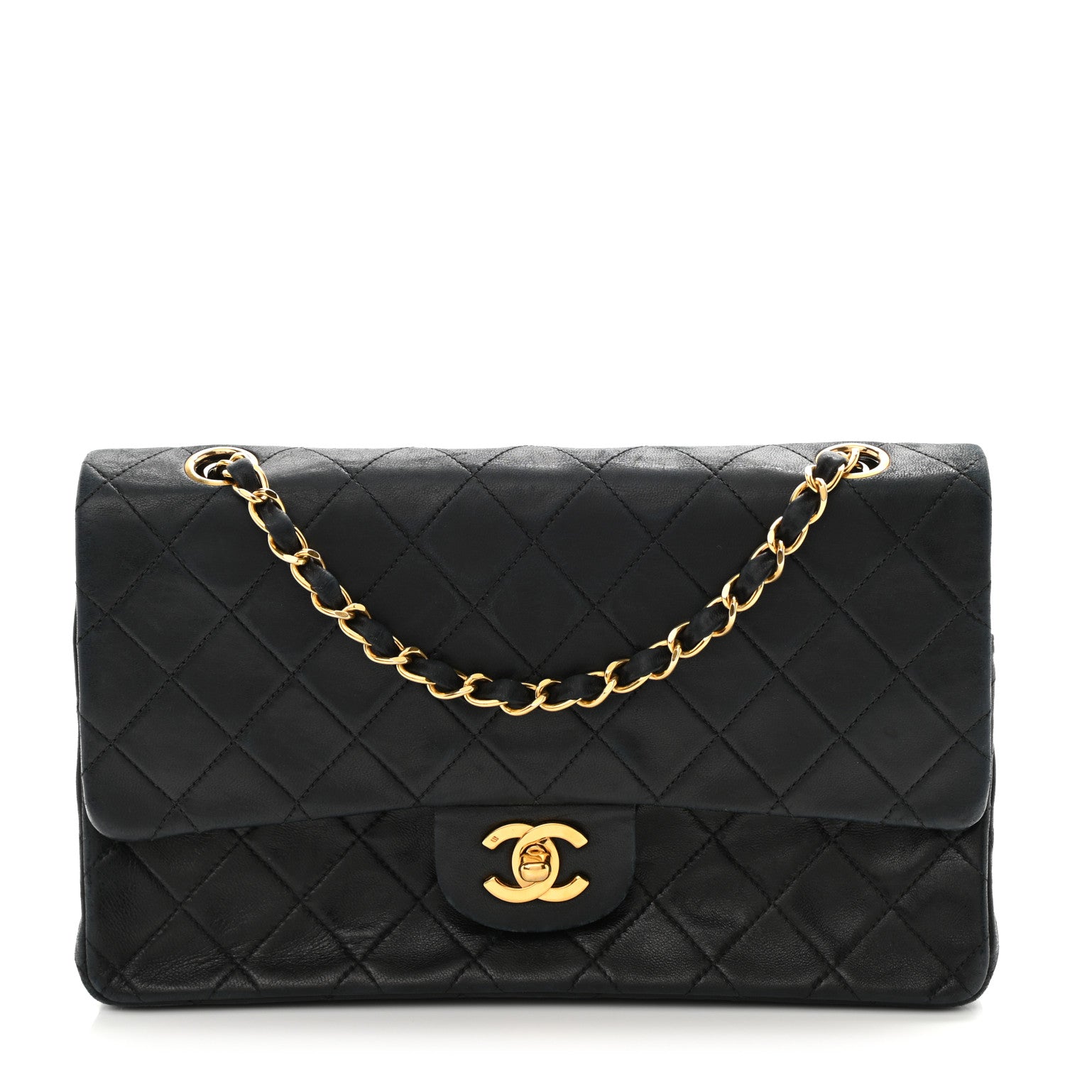 Chanel Lambskin Quilted Small Double Flap Black 1 of 10