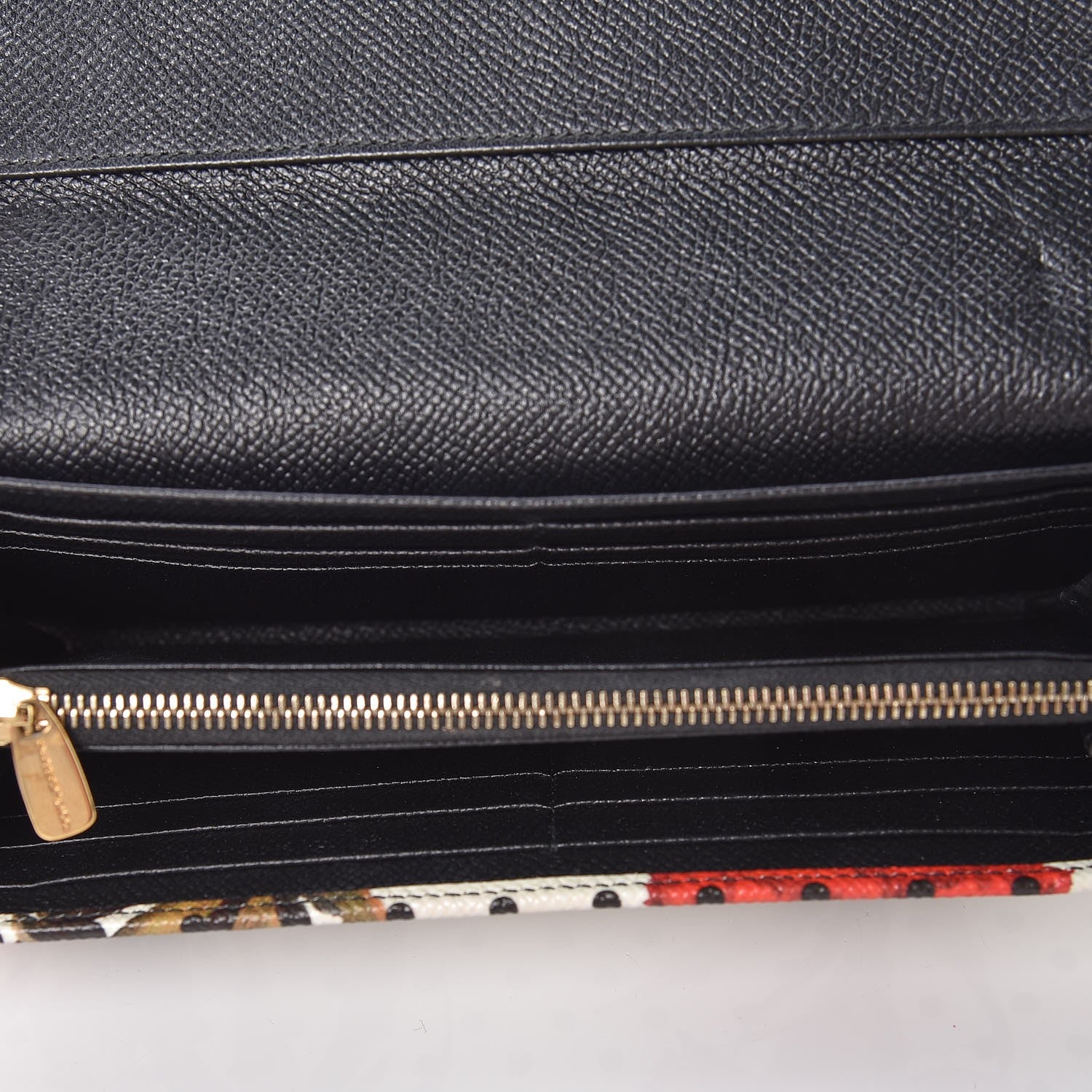 Dolce & Gabbana Dauphine Polka Dot Floral Print Continental Wallet White 5 of 6