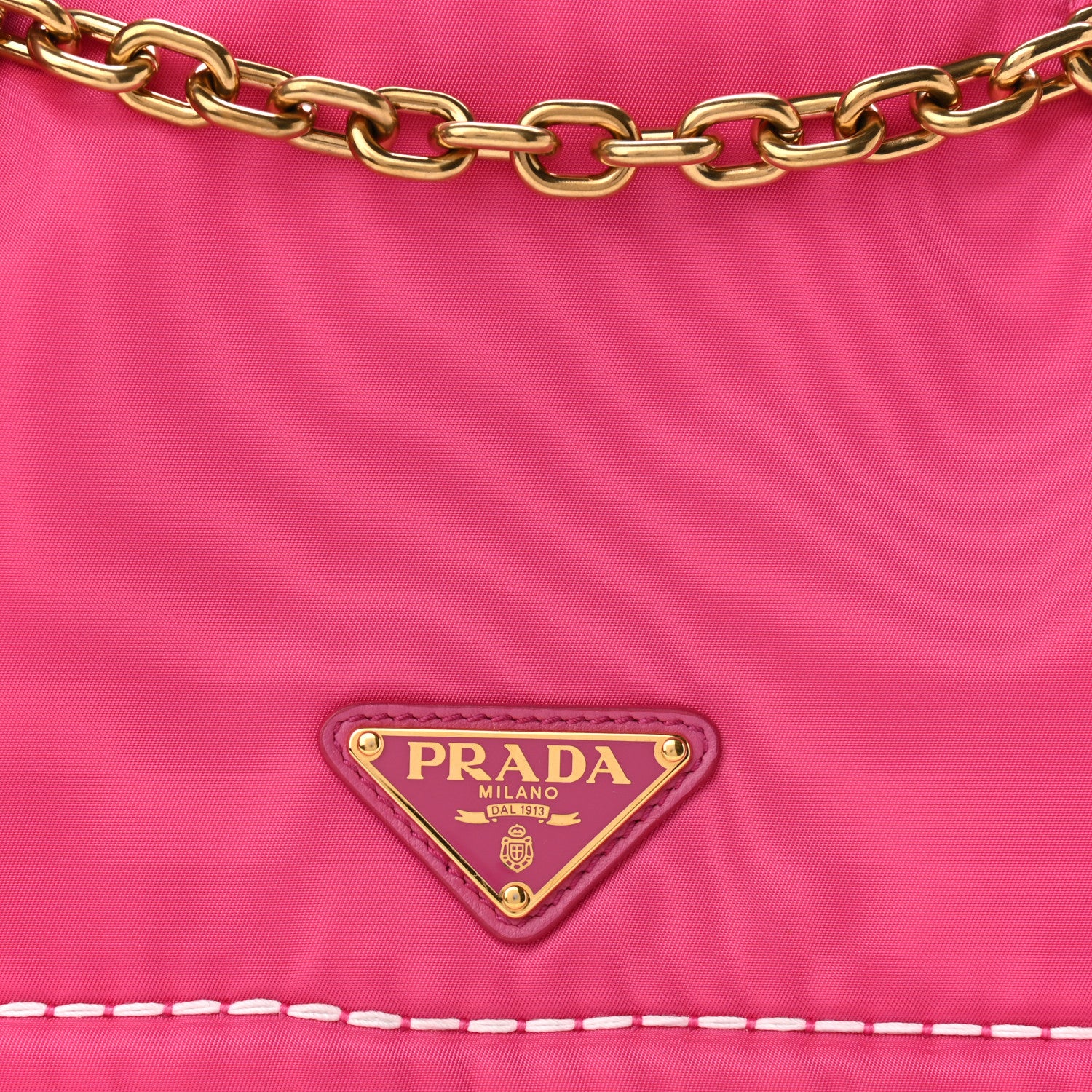 Prada Nylon Tessuto Chain Shoulder Bag Fuxia 7 of 9