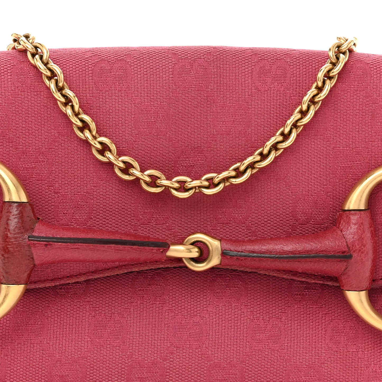 Monogram Horsebit Clutch Pink
