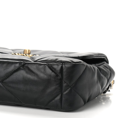 Chanel Goatskin Quilted Medium Chanel 19 Flap Black 10 of 11