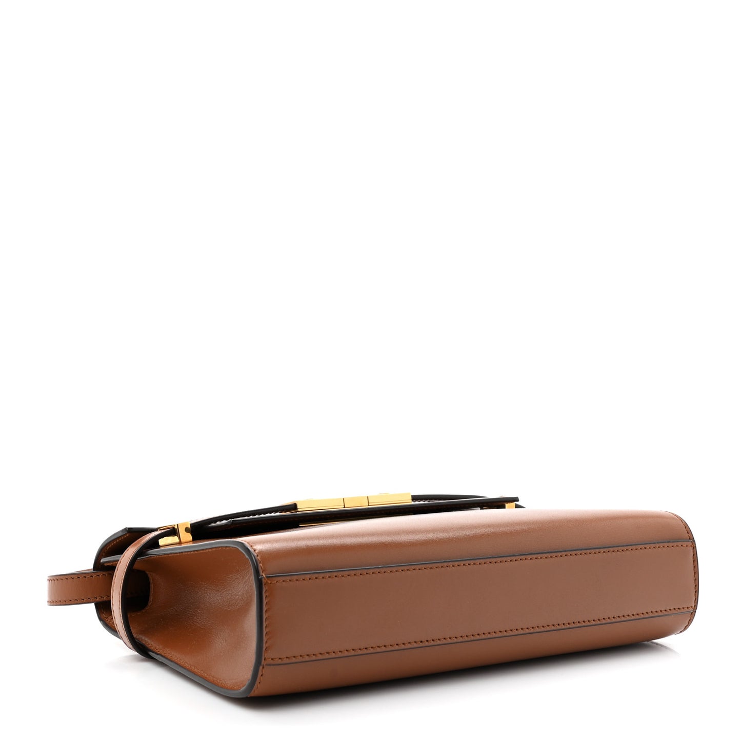 Smooth Calfskin Small Manhattan Shoulder Bag Cognac