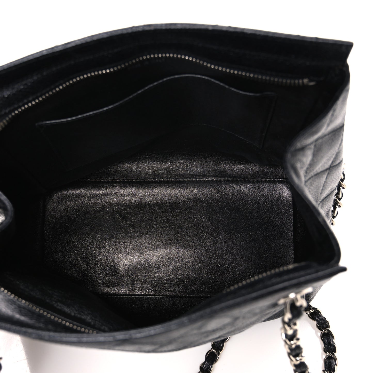Caviar Quilted Shoulder Bag Black