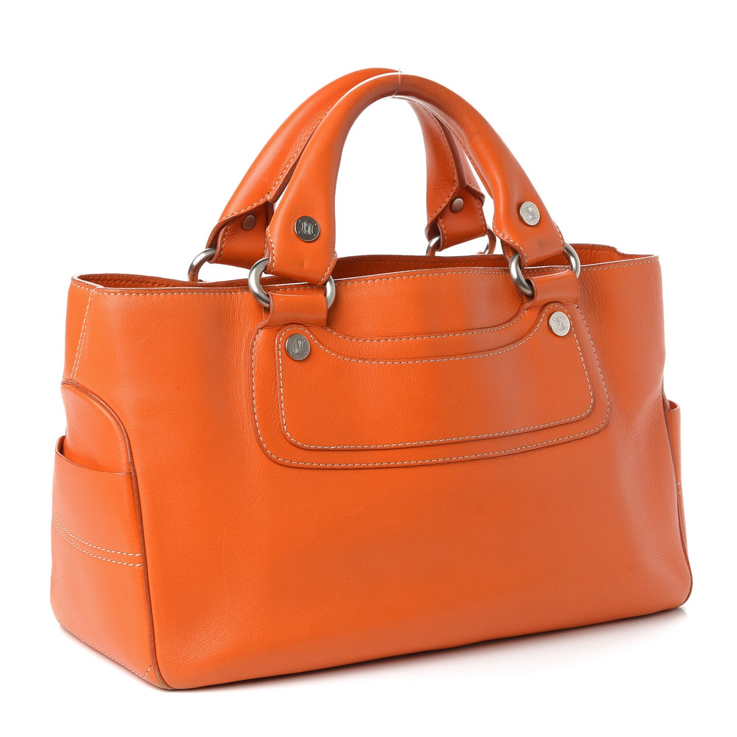 Calfskin Boogie Satchel Orange