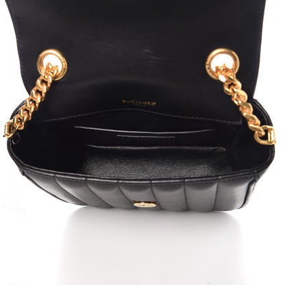 Saint Laurent Lambskin Matelasse Monogram Small Vicky Chain Bag Black 5 of 8