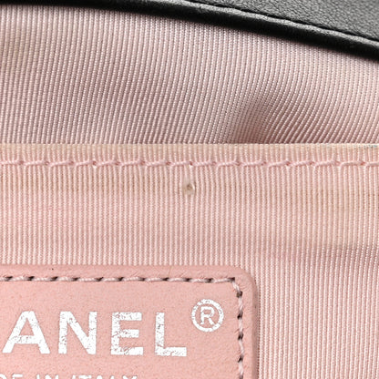 Chanel Calfskin Pearl Chevron Medium Boy Flap Black 11 of 11