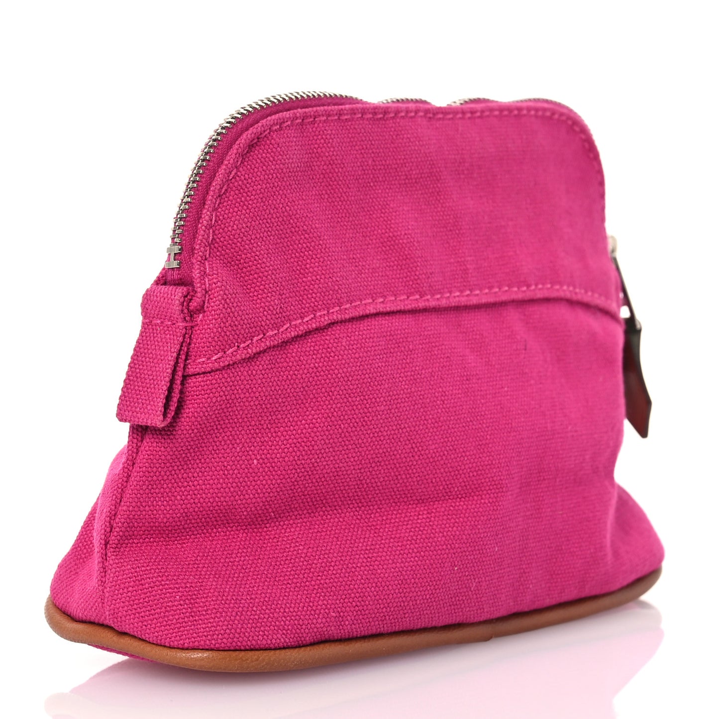 Cotton Canvas Mini Mini Bolide Travel Cosmetic Pouch Hibiscus