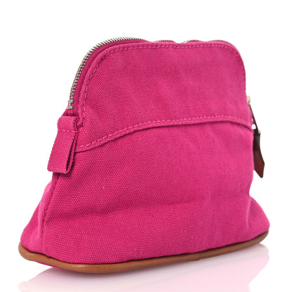Hermes Cotton Canvas Mini Mini Bolide Travel Cosmetic Pouch Hibiscus 3 of 12