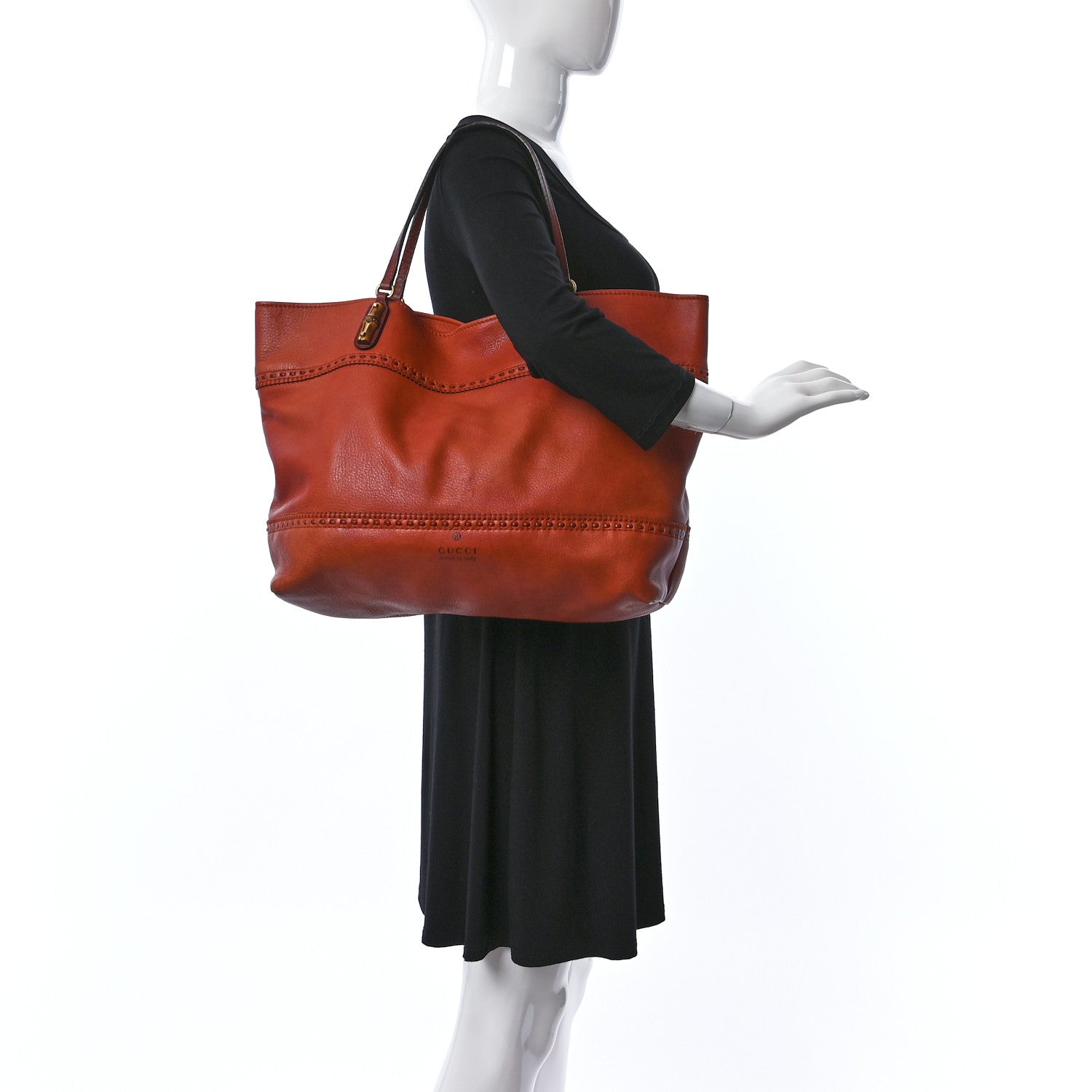 Gucci Calfskin Medium Laidback Crafty Tote Orange 2 of 11
