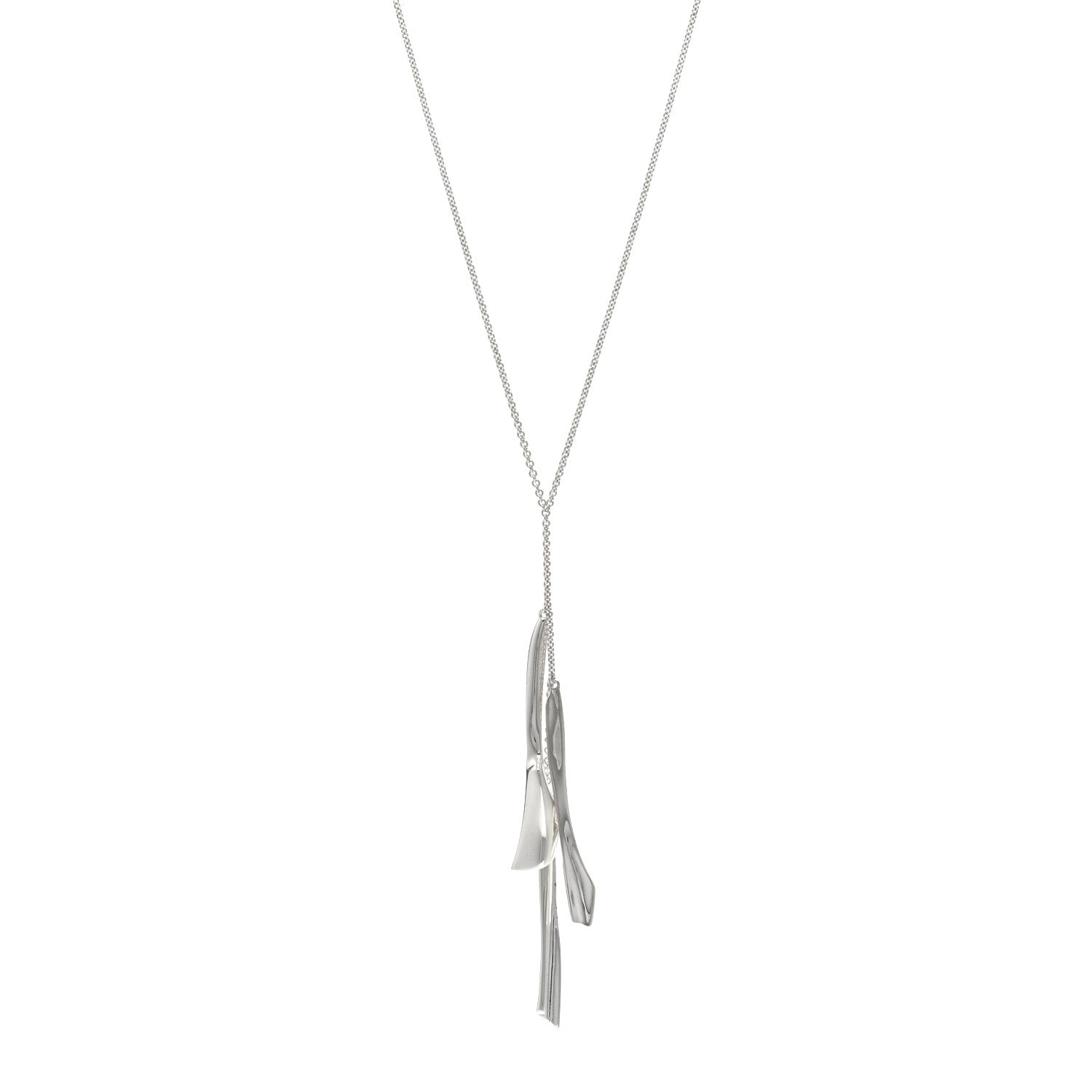 Tiffany Sterling Silver Frank Gehry Flux Drop Pendant Necklace 1 of 4