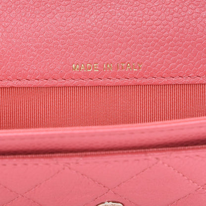 Chanel Caviar Quilted Flap Card Holder Pink 7 of 9