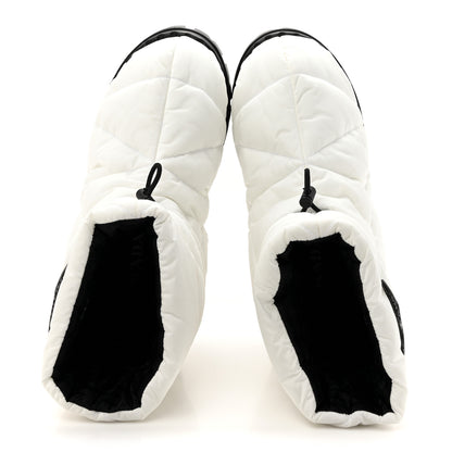 Prada Re-Nylon Piuma Triangle Logo Padded Drawcord 20mm Snow Boots 40 White 2 of 10