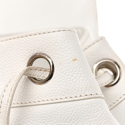 Chanel Caviar CC Backpack White 13 of 19
