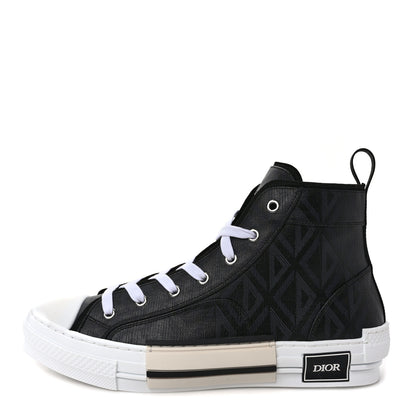 Christian Dior Canvas CD Diamond Mens B23 High Top Sneakers 43 Black 1 of 9