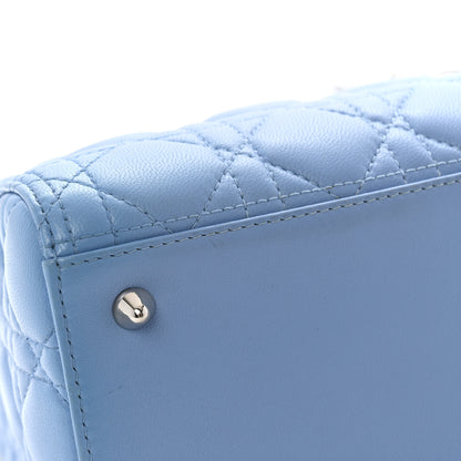 Christian Dior Lambskin Cannage Medium Lady Dior Light Blue 11 of 13
