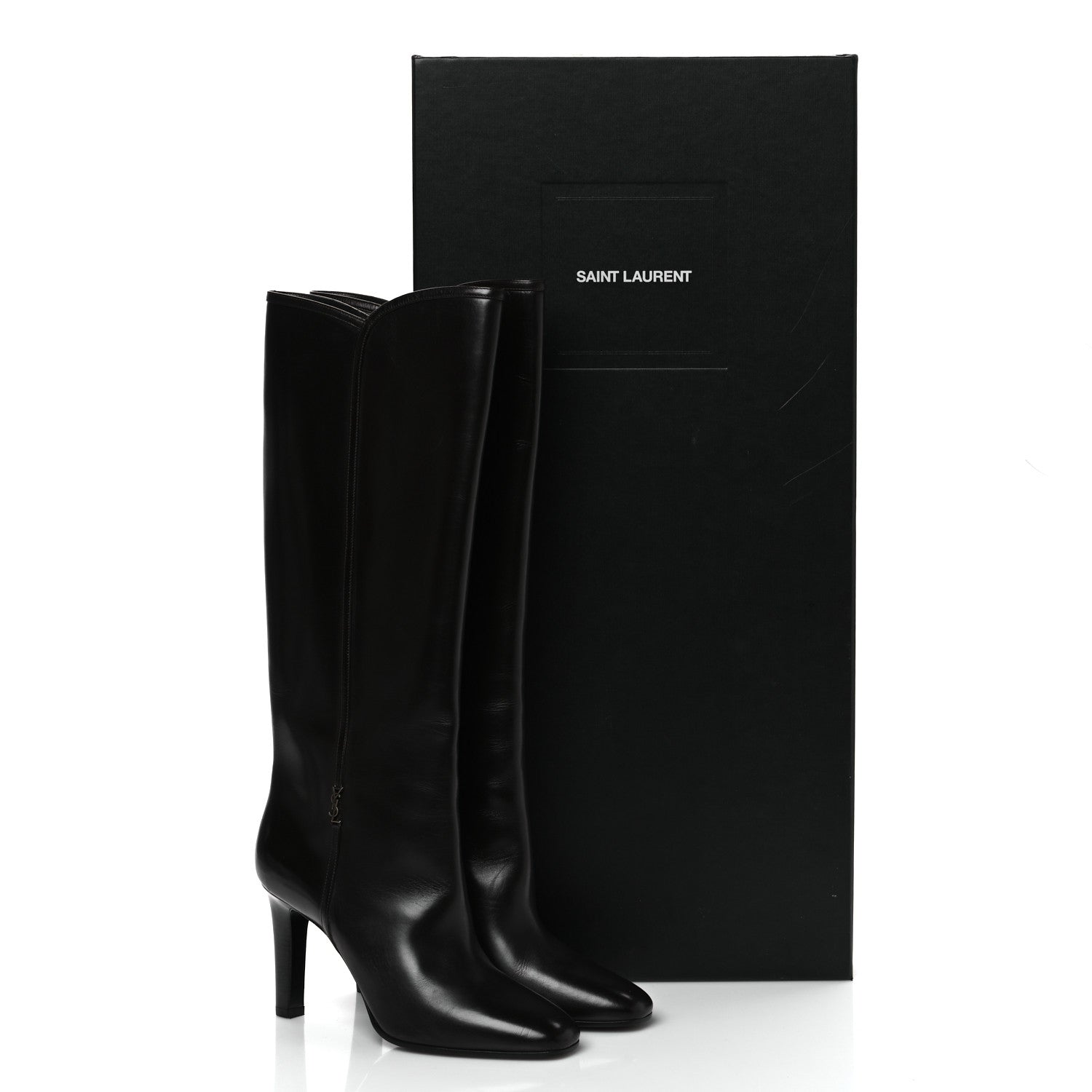Saint Laurent Jane 90 Knee High Boots 41 Mocaccino 9 of 9
