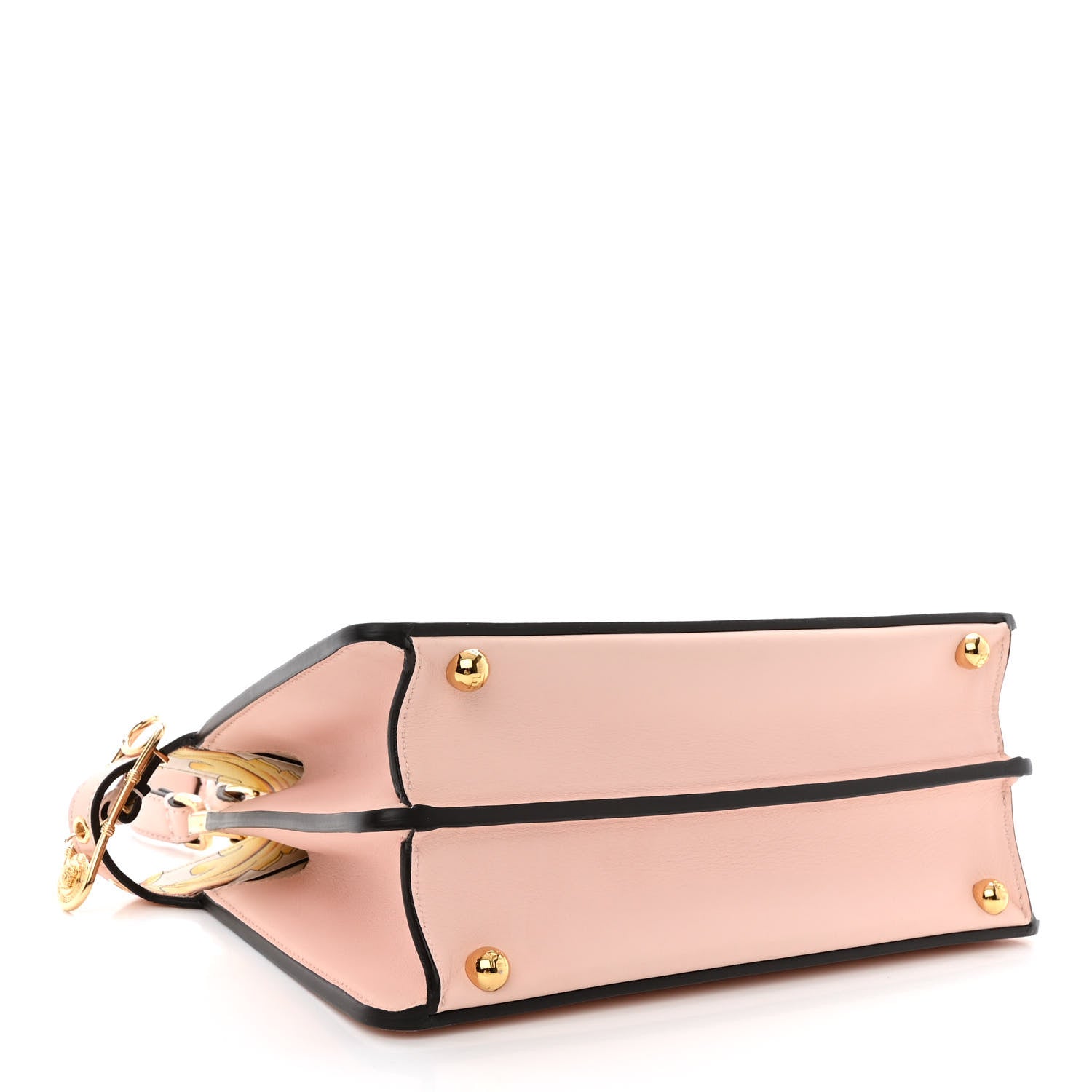 Fendi X VERSACE Vitello Seta Nappa Fendace FF Baroque Small Peekaboo I SEE U Satchel Rosa Confetto White Gold 4 of 10