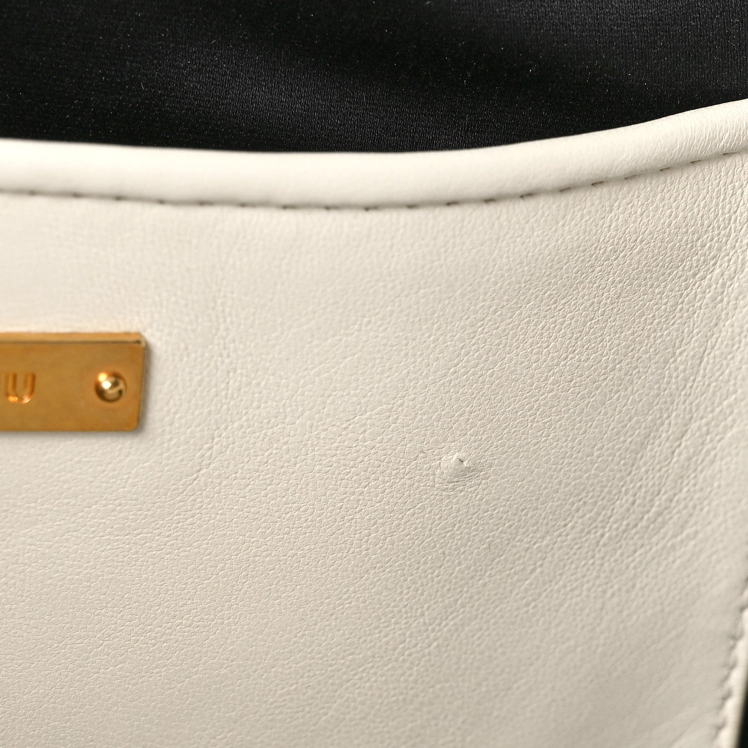 Miu Miu Nappa Matelasse Lux Mini Crossbody Tote Bianco 9 of 9