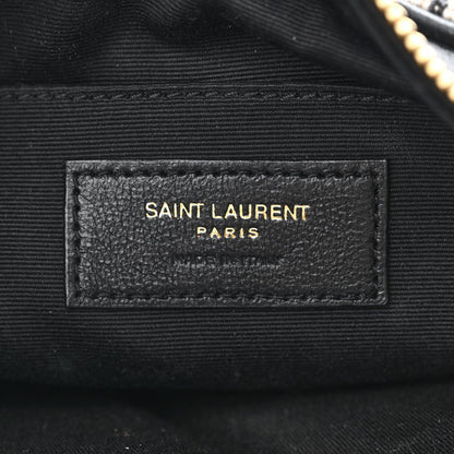 Saint Laurent Canvas Calfskin Monogram Lou Camera Bag Black Grey Cream 6 of 11