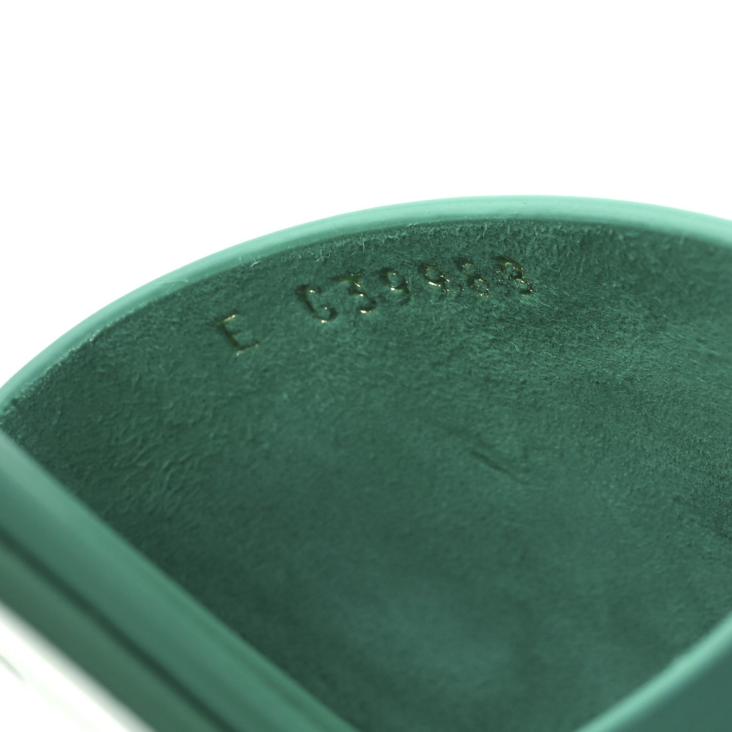 Calfskin Patent Calfskin Logo Mules 38 Green White