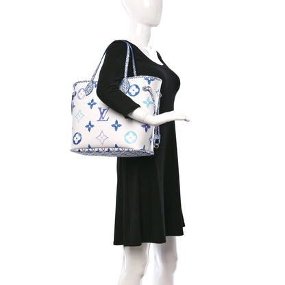 Louis Vuitton Monogram Giant By The Pool 2.0 Neverfull MM Blue 2 of 9
