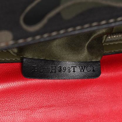 Valentino Garavani Nappa Canvas Camouflage Medium Glam Lock Rockstud Flap Verde 7 of 16