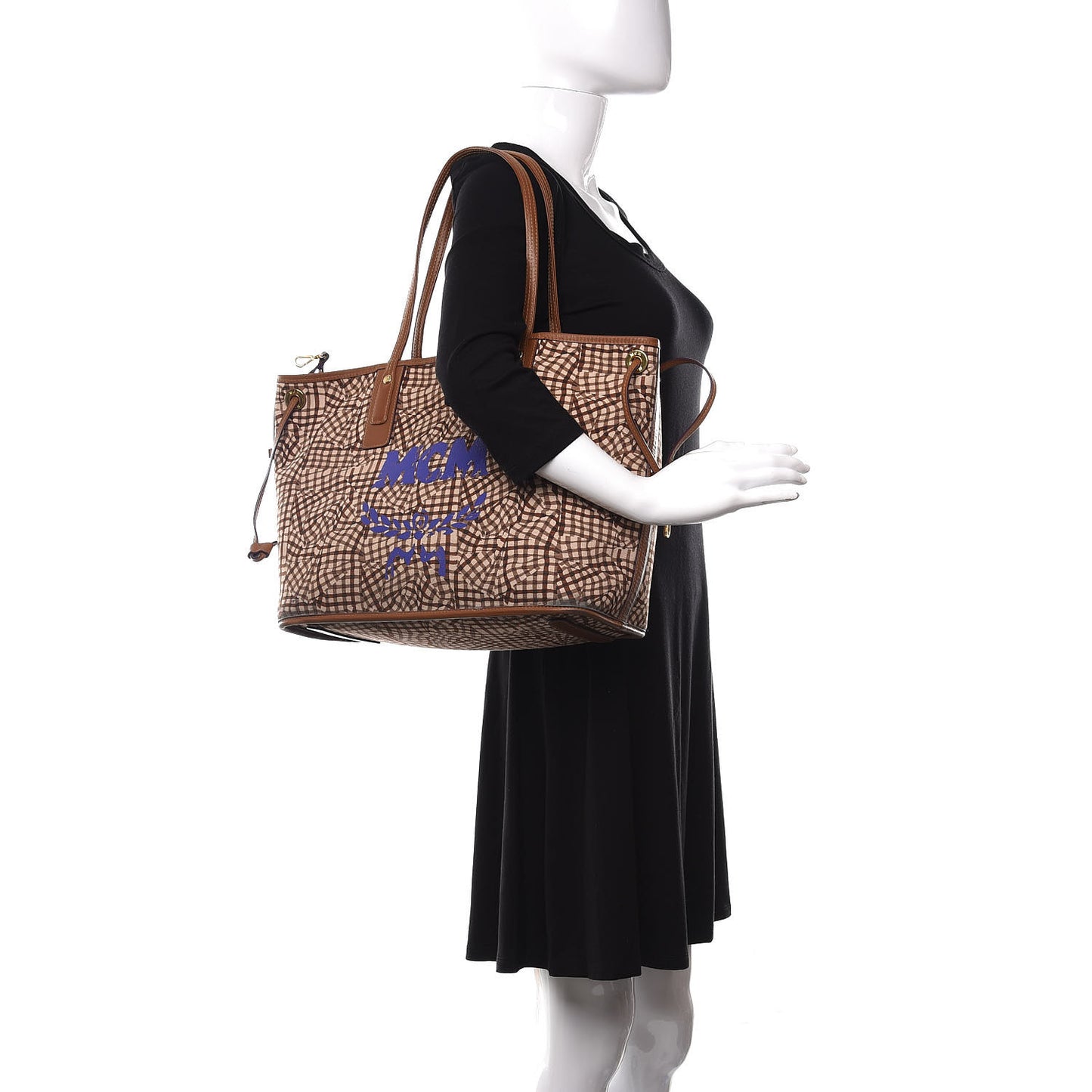 Visetos Medium Liz Reversible Shopper Tote Cognac